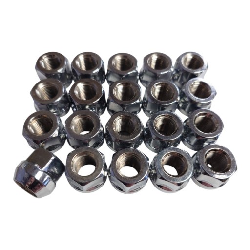 Nakrętki chrom NISSAN SUBARU do felg aluminiowych M12x1.25 kpl. 20 sztuk