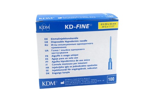 Igła KD-Fine 0,90x40mm 20G 100 szt/ 1 opakowanie