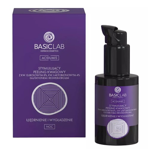 BASICLAB STYMULUJĄCY PEELING KWASOWY UJĘDRNIENIE I WYGŁADZENIE 30ml