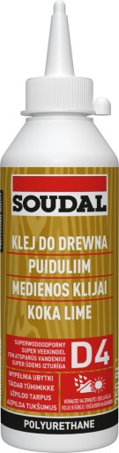 KLEJ DO DREWNA SUPER WODOODPORNY 66A 250ML SOUDAL