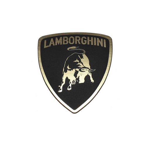 Naklejka Emblemat LAMBORGHINI złota 27x30mm