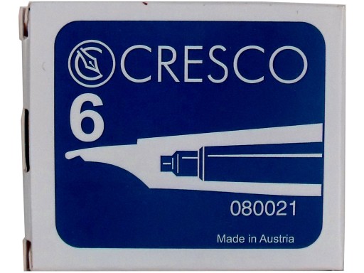 NABOJE DO PIÓRA CRESCO NIEBIESKIE 6SZT STANDARDOWE