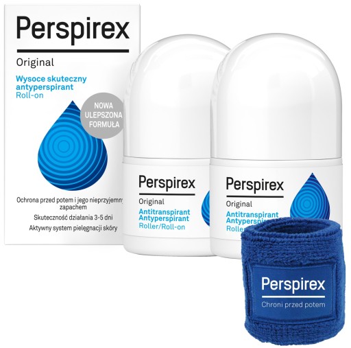 2x PERSPIREX Original ANTYPERSPIRANT w kulce roll-on Dezodorant DERMO 20ml