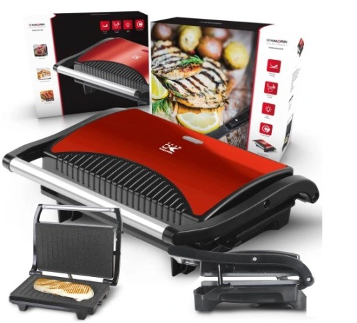OPIEKACZ 700W TOSTER GRILL KANAPEK PANINI TORTILLA NIEPRZYWIERAJĄCA POWŁOKA