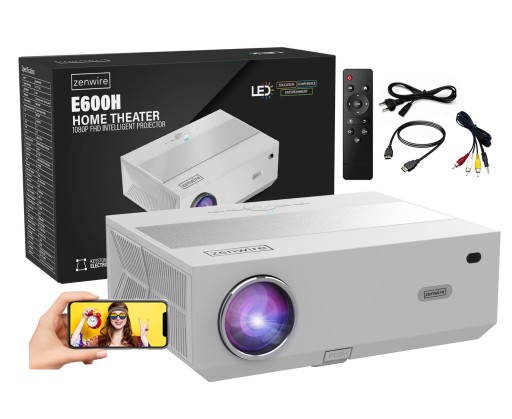 Projektor Rzutnik Android Full HD 4K 10000lm WiFi