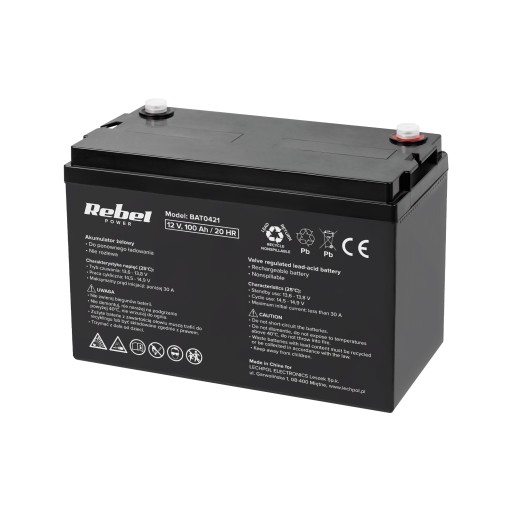 AKUMULATOR ŻELOWY 12V 100Ah JACHT WÓZEK WIDŁOWY KAMPER MOTORÓWKA SOLARY C.O