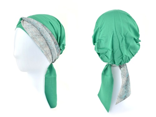 Turban po chemioterapii SARA 143/138, skład wiskoza, turban z długą szarfą