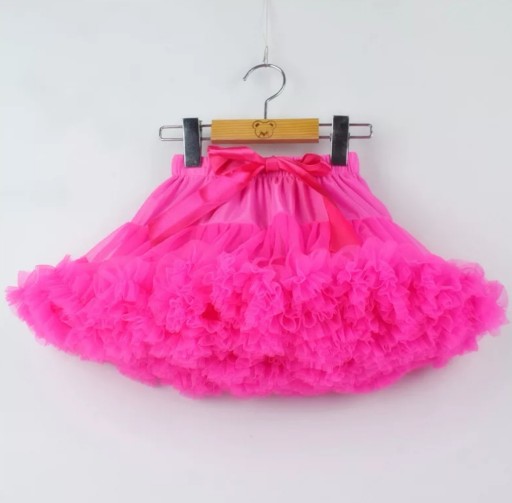SPÓDNICZKA TUTU PETTISKIRT, CIEMNORÓŻOWA, 2-3 LATA