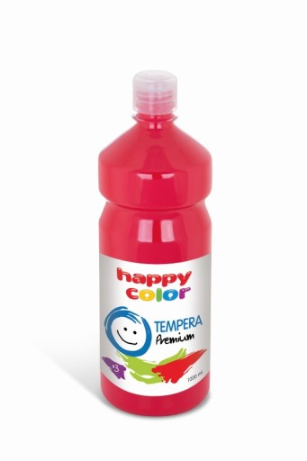 Farba tempera 1000 ml Happy Color ciemnoczerwona
