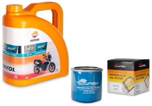 Olej Repsol + Filtr oleju do Honda VF VFR VT 750 Shadow