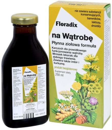 FLORADIX NA WĄTROBĘ PŁYN 250ML - KARCZOCH MNISZEK