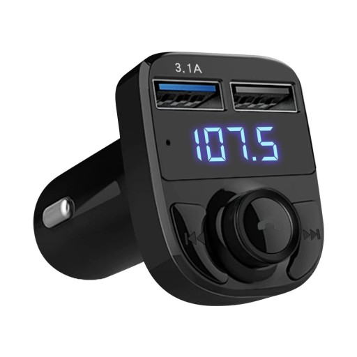 Transmiter samochodowy fm mp3 bluetooth ładowarka 2x usb audio ładowarka