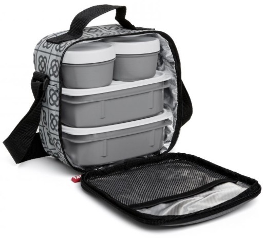 Torba Termiczna 4x pojemnik BEZ BPA Lunchbox Obiad