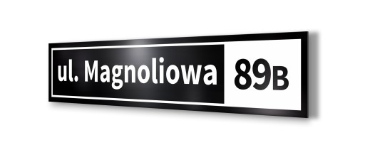Tabliczka tablica ADRESOWA CZARNY GLOSS 12x60