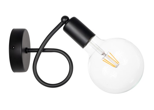 Lampa ścienna nowoczesna kinkiet czarny łazienki