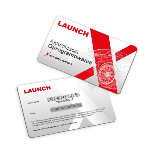 Aktualizacja oprogramowania 1 rok Launch X-431 Euro Turbo II / Turbo