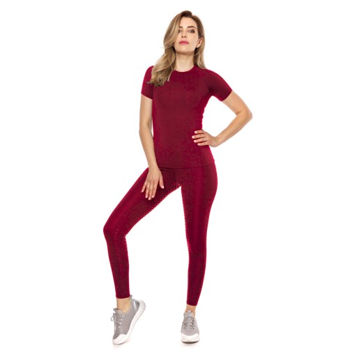 Legginsy do jazdy konnej basic EQST bordowe XS