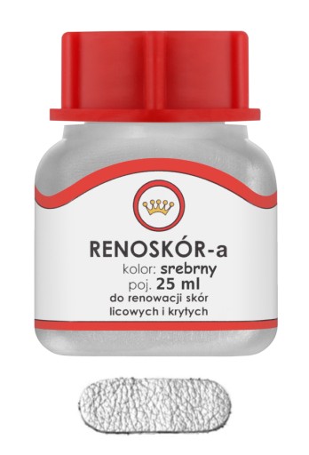RENOSKÓR FARBA LAKIER DO SKÓRY SREBRNY