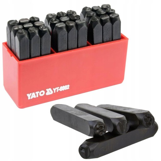 YATO ZESTAW ZNACZNIKI NUMERATORY LITEROWE 6MM 27EL