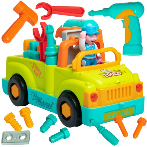 AUTO DO SKRĘCANIA i ROZKRĘCANIA zestaw mały mechanik + WKRĘTARKA NA BATERIE