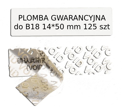 NIIMBOT do B18 14*50mm 125szt PLOMBA GWARANCYJNA