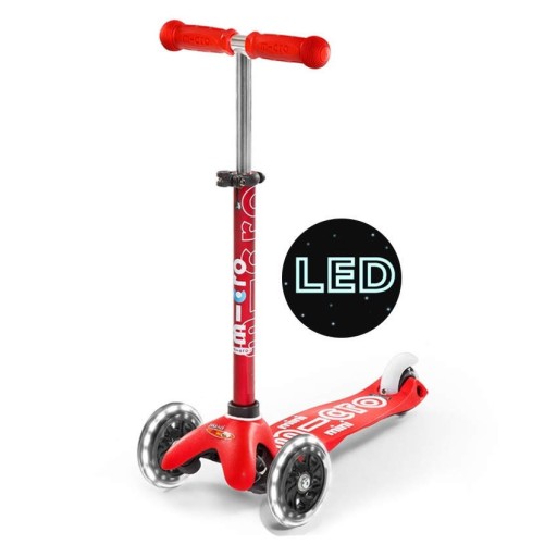 HULAJNOGA MINI MICRO DELUXE CZERWONA LED