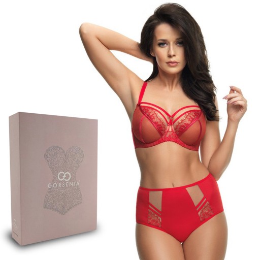 Biustonosz GORSENIA K496 PARADISE czerwony 75K