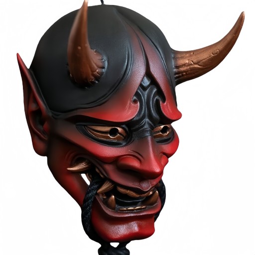 MASKA Japoński Hannya Demon duch Oni samuraj Noh