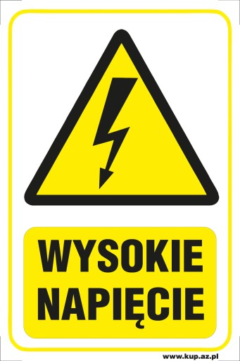 Tabliczka BHP wysokie napięcie #169 30x20cm A