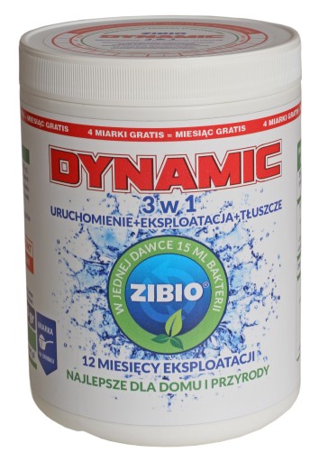 BAKTERIE do SZAMBA OCZYSZCZALNI ZIBIO DYNAMIC 3w1