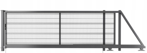 Brama panelowa przesuwna wjazdowa panel 3D 5m x 1,73m ZIELONY