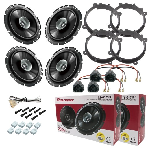 PIONEER 4 MOCNE GŁOŚNIKI ZESTAW PRZÓD TYŁ do Chevrolet Captiva Opel Antara