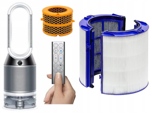 Oczyszczacz Powietrza Dyson Pure Humidify+Cool PH01 Chłodzenie Silver/White