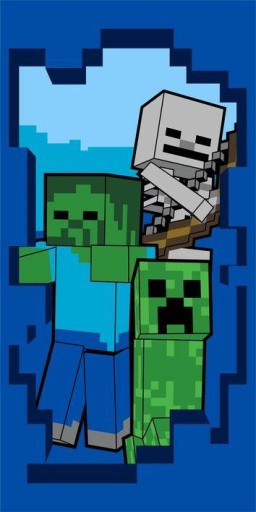 Ręcznik plażowy 70x140 Minecraft Strzeż się