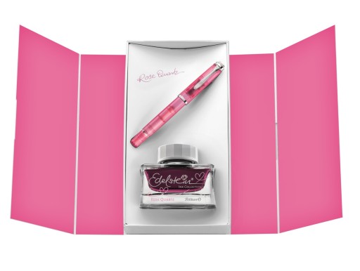 Pelikan Pióro wieczne + atrament Classic EF M205 Rose Quartz w pudełku pre