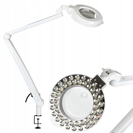 LAMPA LED Kosmetyczna Dermatologiczna Rzęs Biurkowa Lampka LED Lupa Szkło