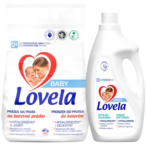 LOVELA Proszek Prania Kolor 4,1kg Płyn Płukania 2l