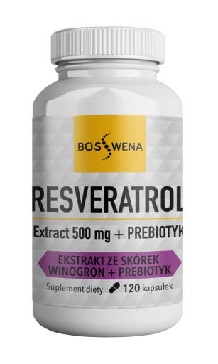 RESVERATROL ekstrakt 500mg ze skórek winogron 120tabletek JAKOŚĆ PREMIUM