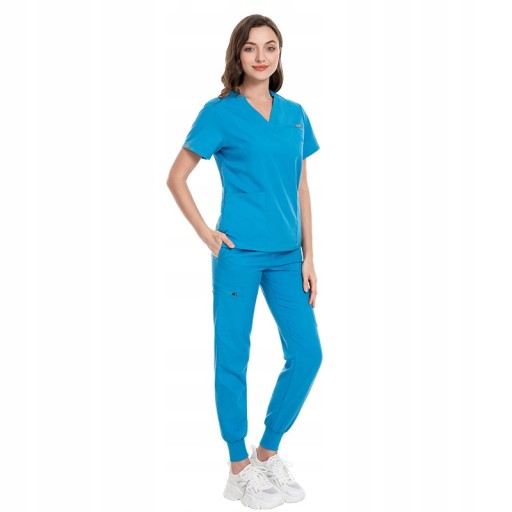 KOMPLET MEDYCZNY KOSZULKA SPODNIE UNIFORM DAMSKA