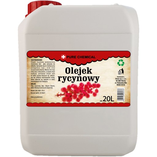 OLEJ RYCYNOWY NIERAFINOWANY TŁOCZONY NA ZIMNO NATURALNY Z INDII 20L