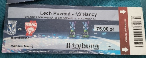 bilet Lech Poznań - AS Nancy