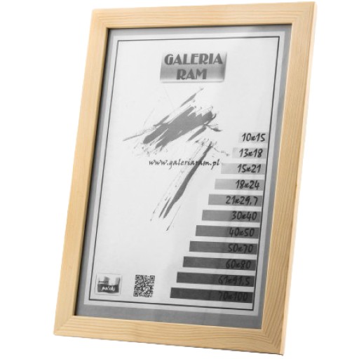 Rama z drewna surowego 60x80 sur GP -PŁASKA-