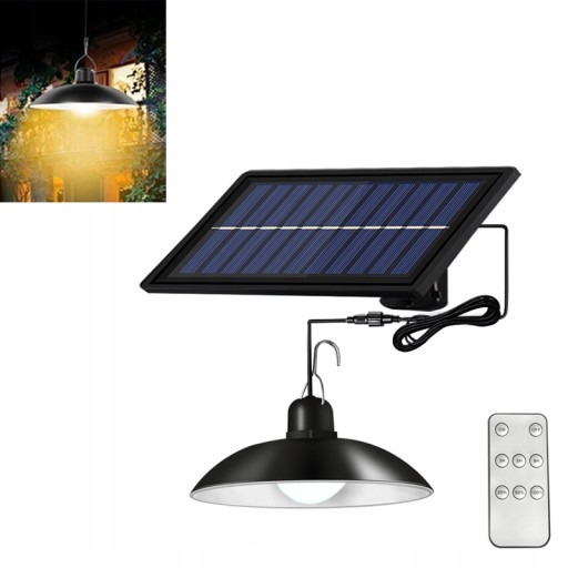 LAMPA ŻYRANDOL SOLARNY OGRODOWY OZDOBNY LED-ciepły