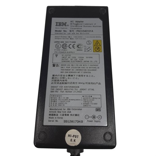 Zasilacz IBM 12V 4,5A PSCV540101A