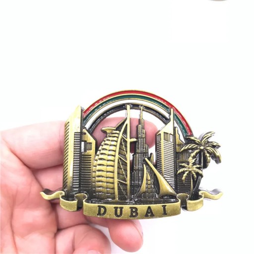 Fridge Magnet Dubai Metal Refrigerator Sticker Sailing Hotel Emirates