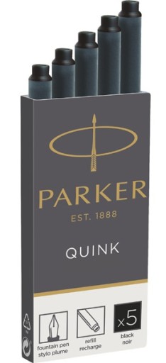 NABOJE DO PIÓRA DŁUGIE PARKER 5 SZT CZARNE 1950382