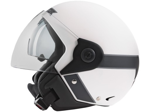KASK MOTOCYKLOWY MAT NA SKUTER MOTOR Z SZYBĄ VT L