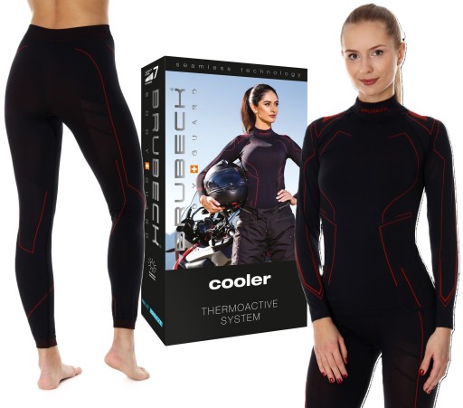 BRUBECK COOLER KOMPLET ODZIEŻ TERMOAKTYWNA BLUZA LEGGINSY MOTOCYKLOWE -L