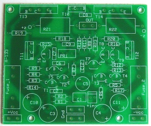 A-133pcb. Płytka wzmacniacza mocy 100W