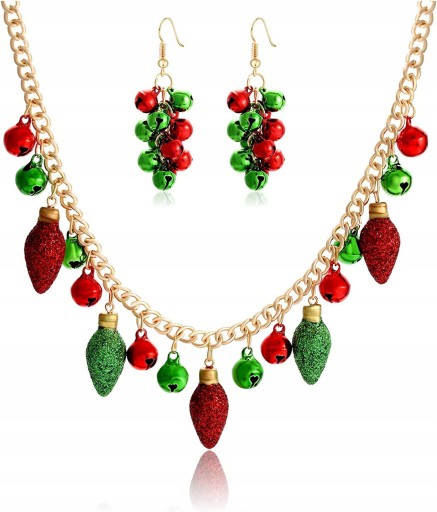 Naszyjniki Jingle Bell Drop Dangle Earrings Set